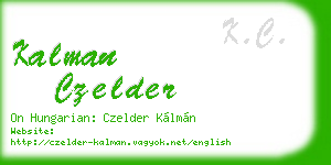 kalman czelder business card