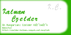 kalman czelder business card